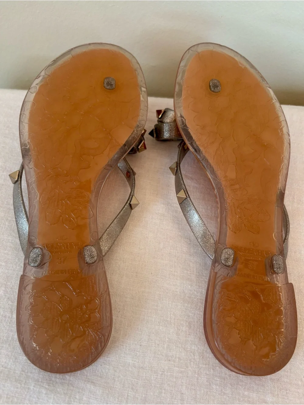 Valentino Garavani Rockstud Rubber Slippers 37